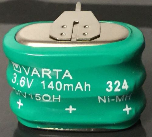 Brand New Varta 3/V150H 3.6 Volt 150mAh NiMH, 3 Pin - 55615-303-059 Battery