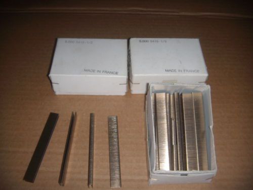 54 Series Staples 5416C 1/2&#034; Length 12,500 Staples Made in France 2.5 Boxes