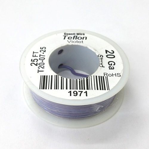 NEW 20AWG VIOLET Teflon Insulated Stranded 600 Volt Hook-Up Wire 25 Foot Roll