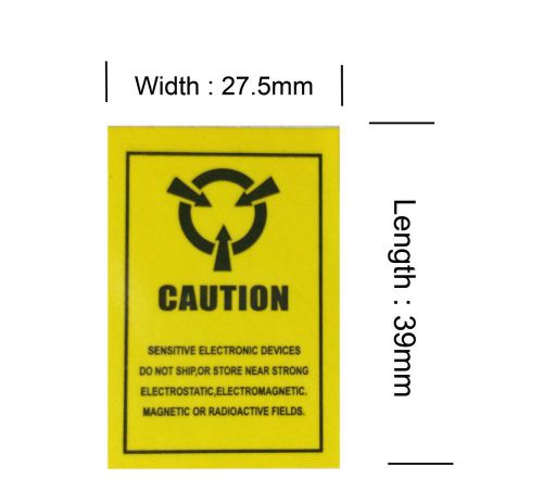 200x Static Sensitive Devices Attention Caution Stickers Anti-Static Labels