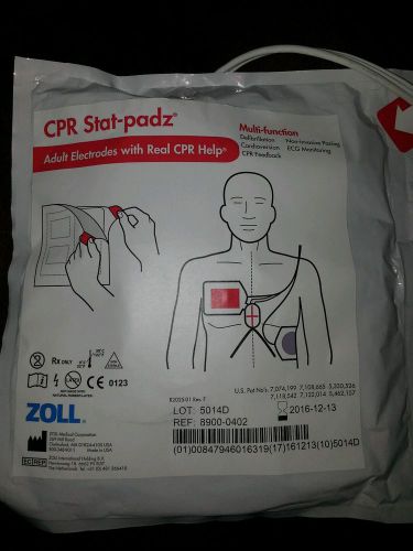6 zoll stat padz multi-function adult electrode with real cpr help exp. 07/2016 for sale