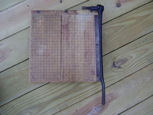 Ideal School Supply Chicago INGENTO CUTTER #4 Maple Wood Steel Paper Cutter Rare