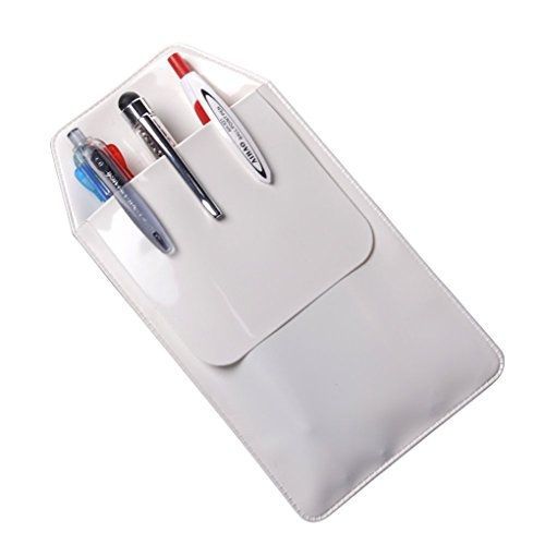 3 Pieces Classical White Pocket Protector for School Hospital Office