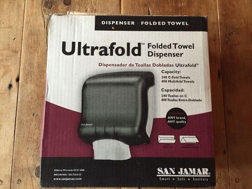 San Jamar Ultrafold Folded Towel Dispenser #T1750TBKRD (NIB)