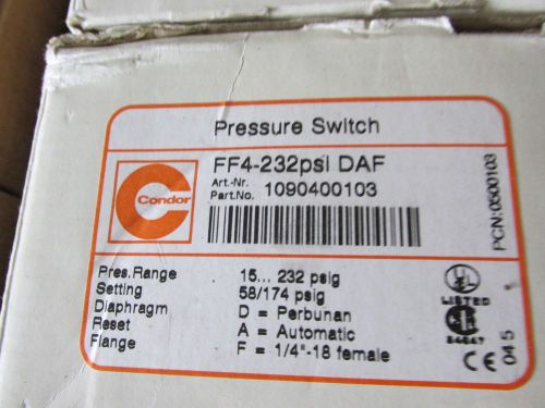 CONDOR FF4-232PSI DAF Pressure Switch, 4-232PSI Auto reset 1090400103