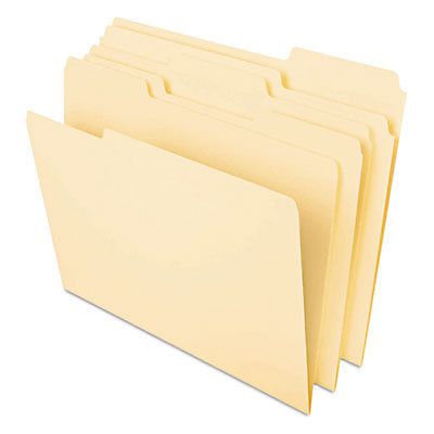Heavyweight File Folders, 1/3 Cut One-Ply Top Tab, Legal, Manila, 50/Pack