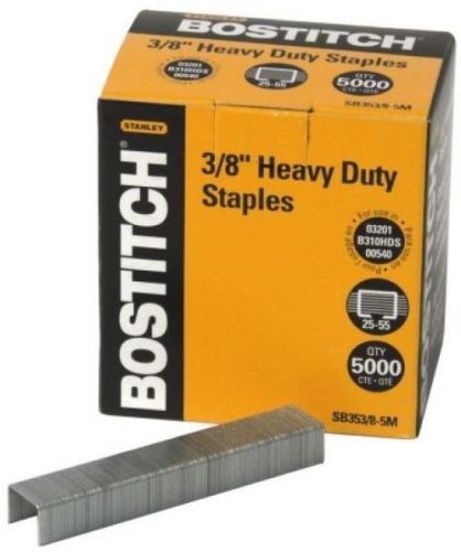 Bostitch heavy duty premium staples, 25-55 sheets, 0.375 inch leg, 5,000 per for sale