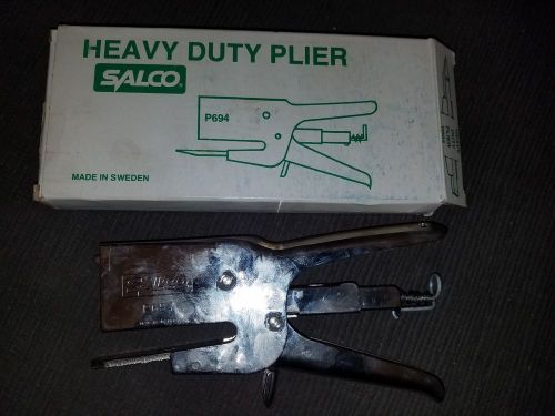 ONE OF A KIND!! RARE FIND!! MADE IN SWEDEN Salco Heavy Duty Plier Stapler (P694)
