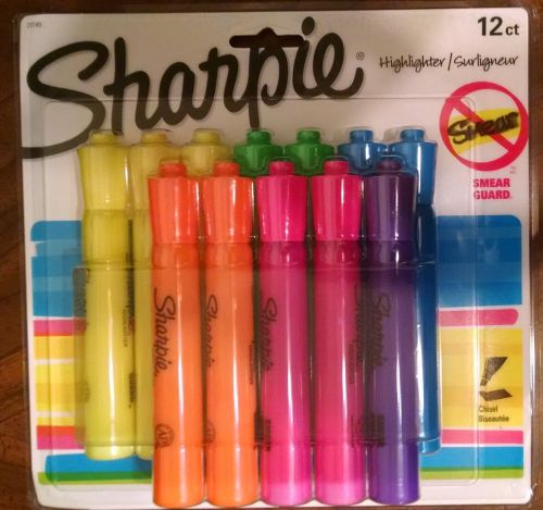 WHOLESALE LOTS 10PCS OF Sharpie Accent Tank-Style Highlighter, 12 Astd Colors
