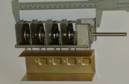RF shielded quad variable spiral inductor 25-690nh  UHF/VHF