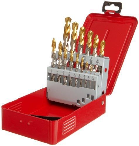 Dormer a097 high speed steel jobber drill bit set, bright finish with tin coated for sale