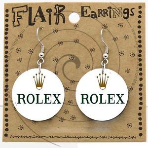 New Rolex Earring Button Display 1&#034; Button Earrings Fit Tour Tshirt 2016 Fashion