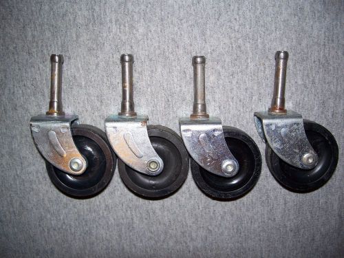 Lot of 4, 2&#034; Casters with 5/16&#034; x 1-5/8&#034; Stem