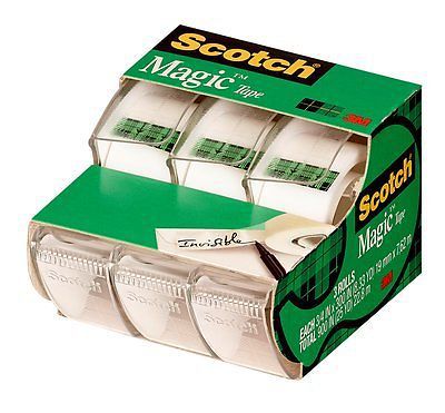 Scotch Magic Tape , 3/4 x 300 Inches, 3-Pack (3105)