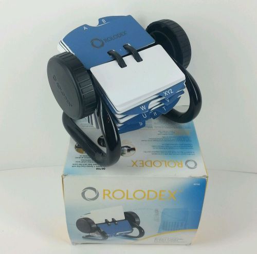 New in Box Rolodex 66700 Rotary Card File Black 1 3/4&#034; x 3 1/4&#034; 250 Cards