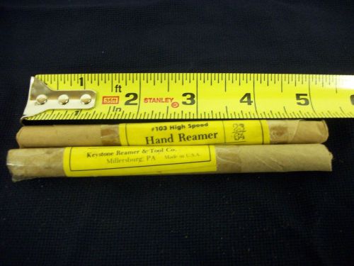 Hand reamer 23/64 straight flute keystone reamer &amp; tool co. millersburg pa new for sale