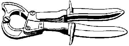 CABLE CUTTER,10&#034; RATCHETING