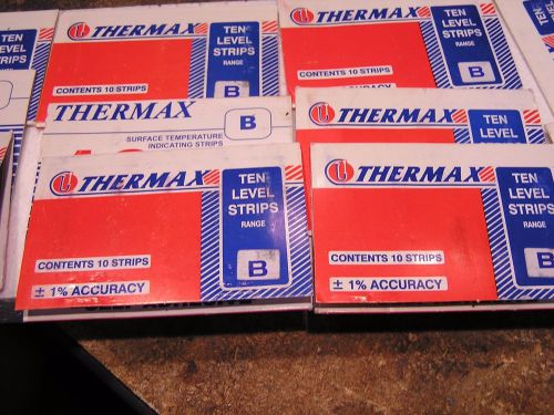 Thermax B Temperature Label Strips 77-127°C 171-261F 11 booklets 10 strips each