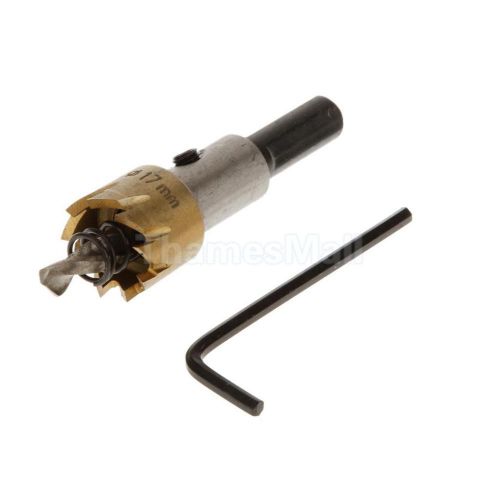 17mm Durable Saw High Speed Steel Drilling Drill Bit Hole Metal Alloy Cutter