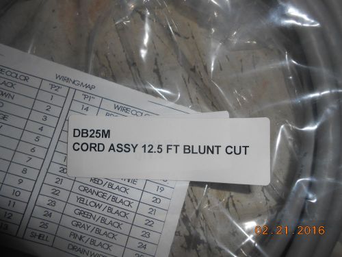 DB25M Cable Assembly 12.5 FT BLUNT CUT