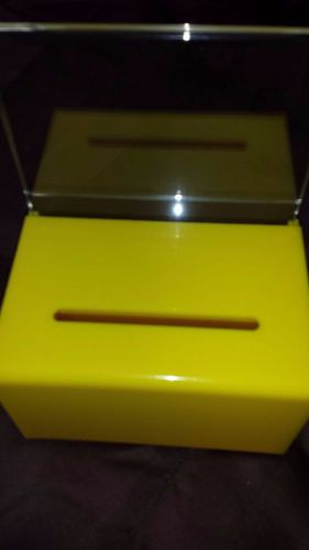 Yellow Donation Feedback Box Countertop