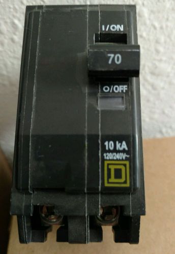 2 pole 70 amp square d circuit breaker qo270 for sale