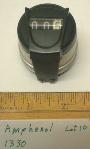 1 Precision 10 Turn Indicating Dial, AMPHENOL # 1330, 1/4&#034; Shaft, Lot 10, USA