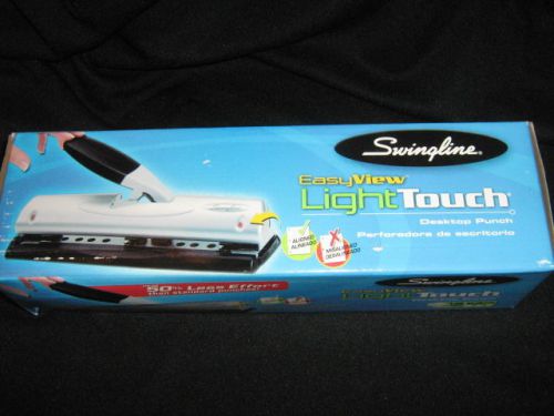 NIB Swingline Light Touch 2-3 hole DESKTOP PAPER PUNCH punches 12 sheets