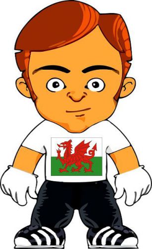 30 Custom Cartoon Welsh Man Personalized Address Labels