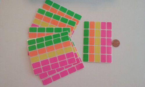 (125) Color Coding Labels NEON Green, Pink, Yellow,orange Dot Stickers Inventory