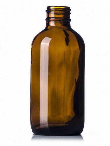 4 oz (120 ml) boston round amber glass bottles (lot of 12) (you choose cap) for sale