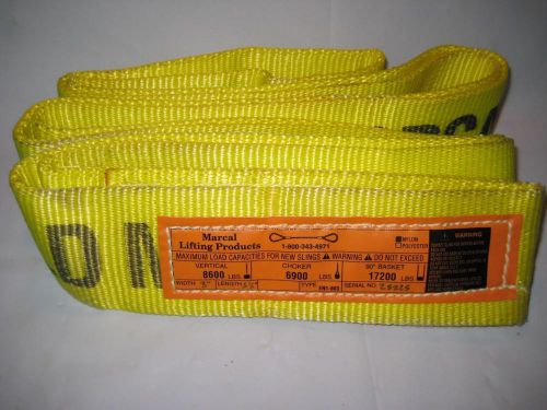Pre-owned marcal endless loop nylon sling ~ 5&#039; 6&#034; x 3&#034; ~ type en1-803 ~ euc for sale