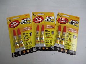 3 - 2 Packs Super Glue Cyanoacrylate New In Sealed Package Free Shipping