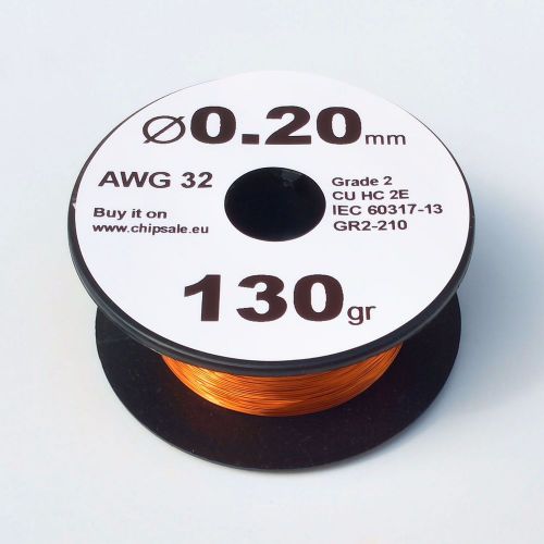 0.2 mm 32 AWG Gauge 130 grams ~460 m Enamelled Copper Magnet Enameled Wire Coil