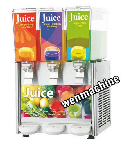 Three Cylinder 12L*3 Hot &amp; Cold Fruit Juice Drink Beverage Machine 110/220V