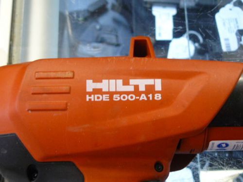 Hilti HDE 500 A-18 Cordless Dispenser W/ Battery &amp; Crarger + Hilti HDM 500 below