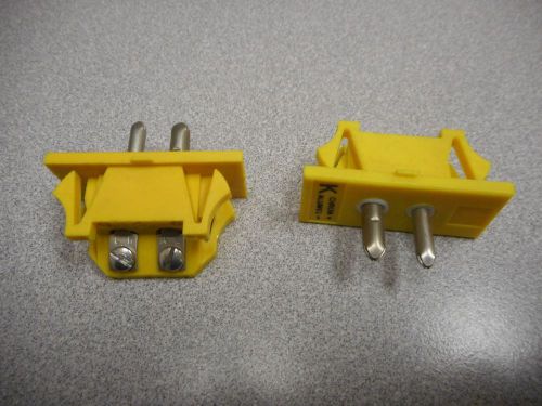 OMEGA ENGINEERING SPJ-K-M CONNECTOR,THERMOCOUPLE TYPE K MALE (LOT OF 2)