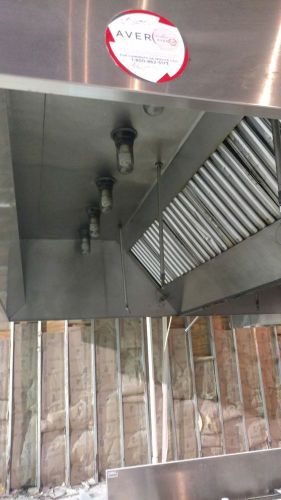 10 ft x 5 ft  captive aire ss exhaust hood with ansul system for sale