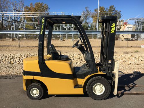 2007 yale gdp50 5000lb diesel pneumatic tire forklift lift truck for sale
