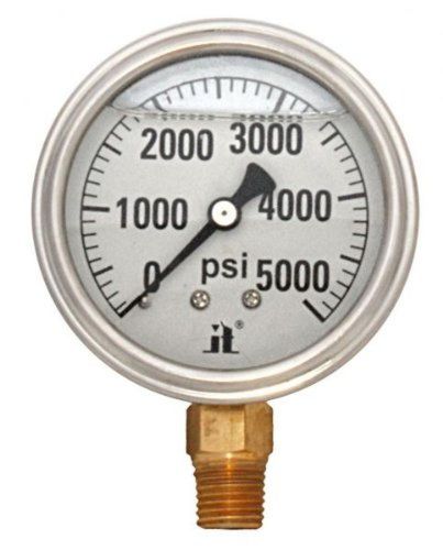 Zenport LPG5000 Zen-Tek Glycerin Liquid Filled Pressure Gauge 5000 PSI