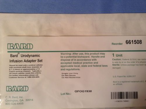 BARD URODYNAMIC INFUSION ADAPTER SET REFERENCE 661508 QUANTITY 21 NEW IN PACKAGE