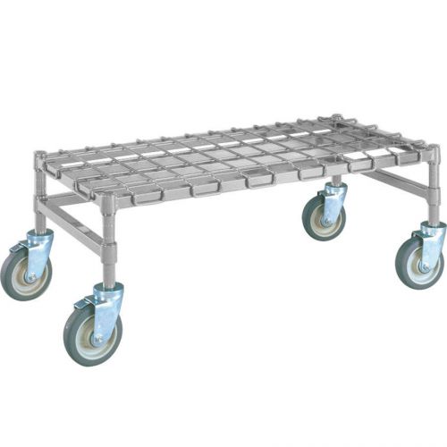 Metro MHP55C 48&#034; x 24&#034; x 14&#034; Heavy Duty Mobile Chrome Dunnage Rack with Wire Mat