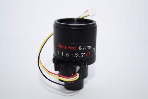 6-22mm Varifocal Auto Iris IR 5MP D14 Board Lens (VF-AI-6-22-M14-IR-5MP_