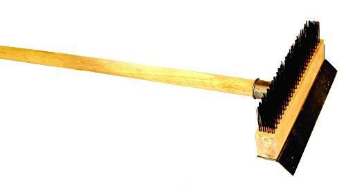 Excellante Long Wood Handle Pizza Oven Brush 37&#034;