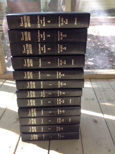 Vernon&#039;s Texas Codes Annotated 12 Volumes &#034;finance,election,education, Family,