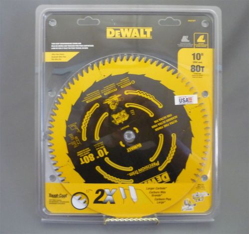Brand new 10&#034; dewalt 80 tooth carbide circular saw blade for wood tough coat for sale