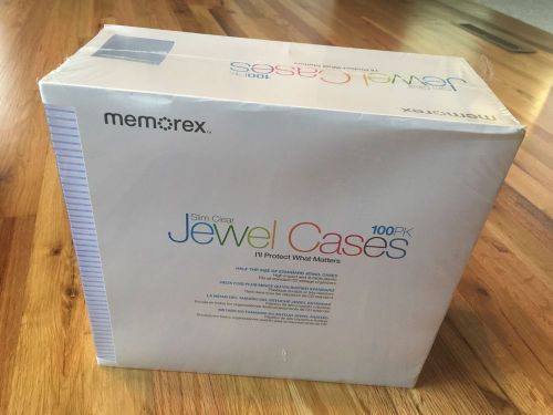 New! Memorex Slim Clear Jewel Cases CD/ DVD 100 Pack!