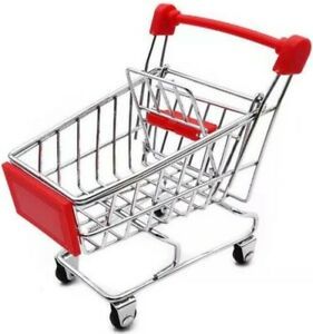 LW Mini Shopping Cart Supermarket Handcart Mini Shopping Cart Mini...2pack blue