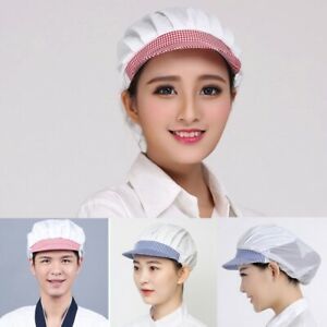Chef Hat Kitchen Cooking Cook Cap with Brim Food Service Baker Hair Nets Dust