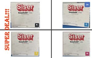 NEW Combo of Siser Easy Subli Inks SG500/SG1000 - Black, Magenta, Yellow, Blue